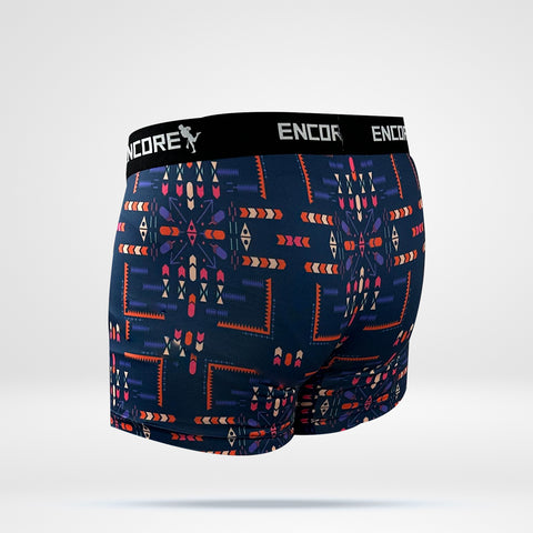 Men’s Boxer Briefs- Navy Pattern - DeztTek
