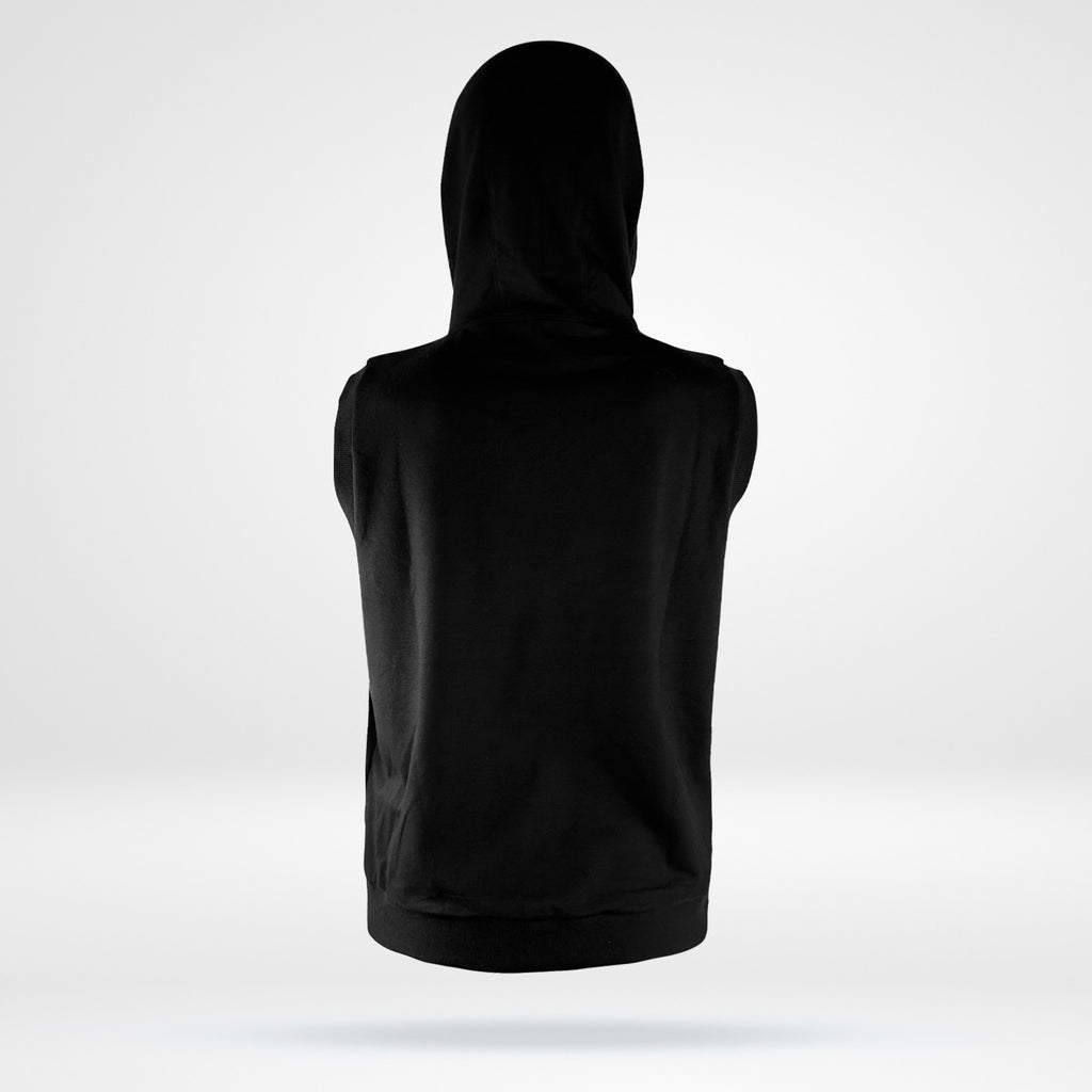 Men’s Sleeveless Hoodie- Black