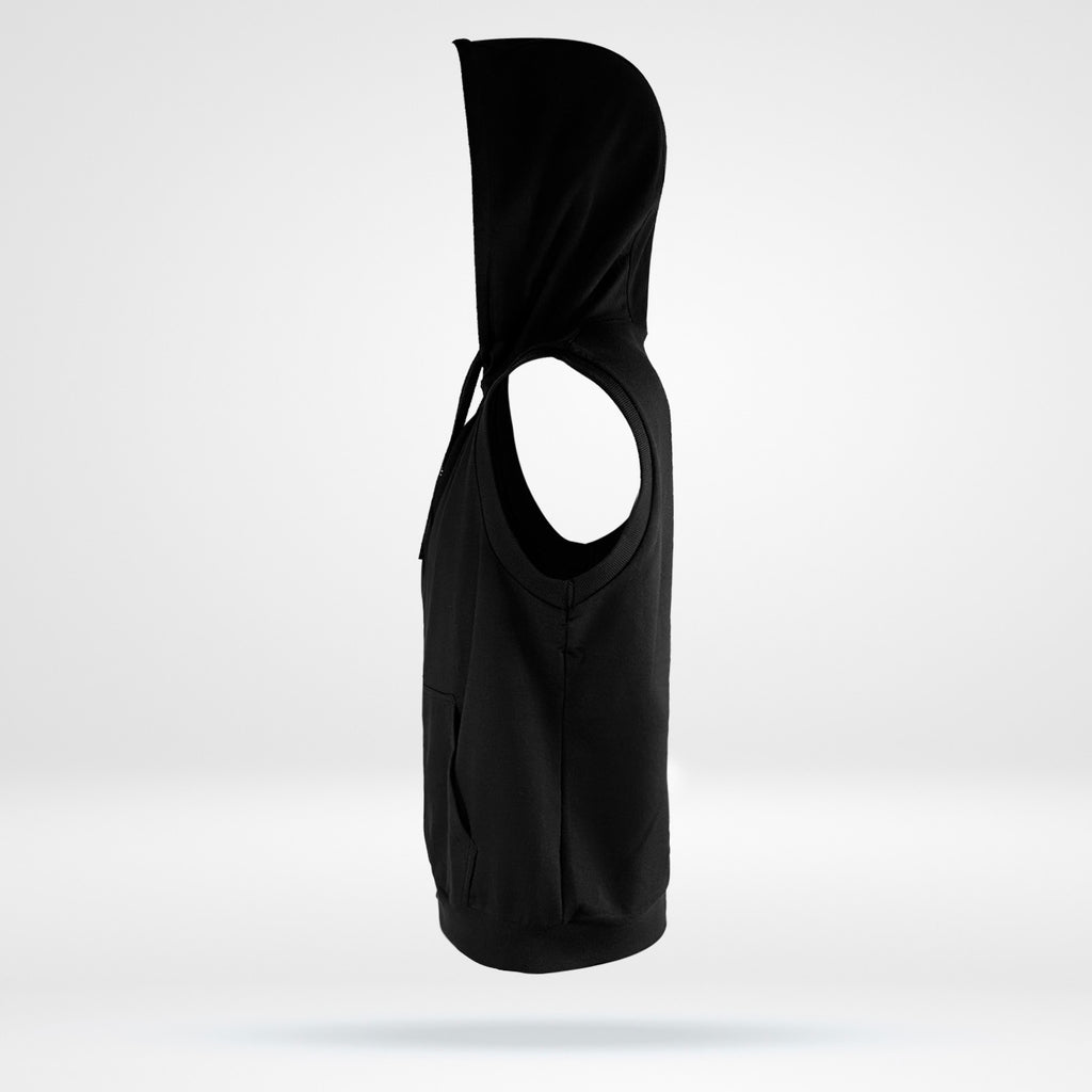 Men’s Sleeveless Hoodie- Black