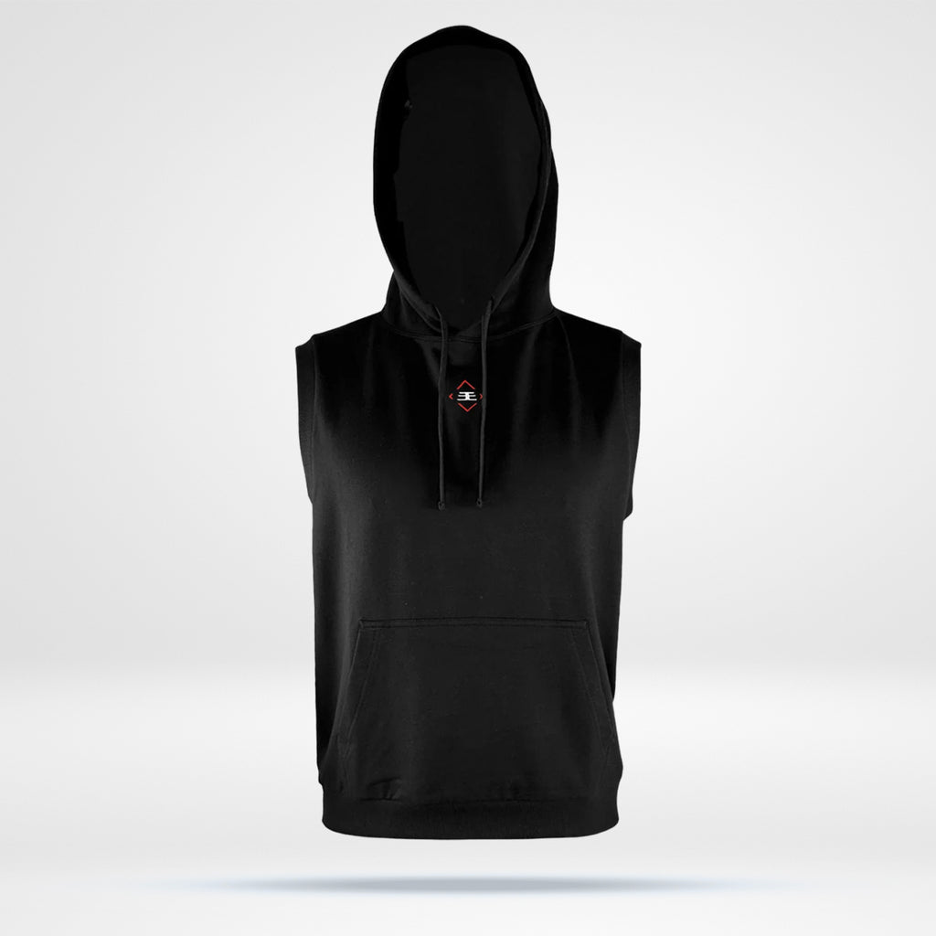 Men’s Sleeveless Hoodie- Black