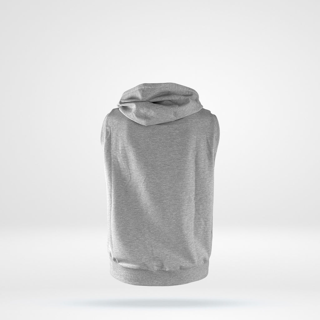 Men’s Sleeveless Hoodie- Grey