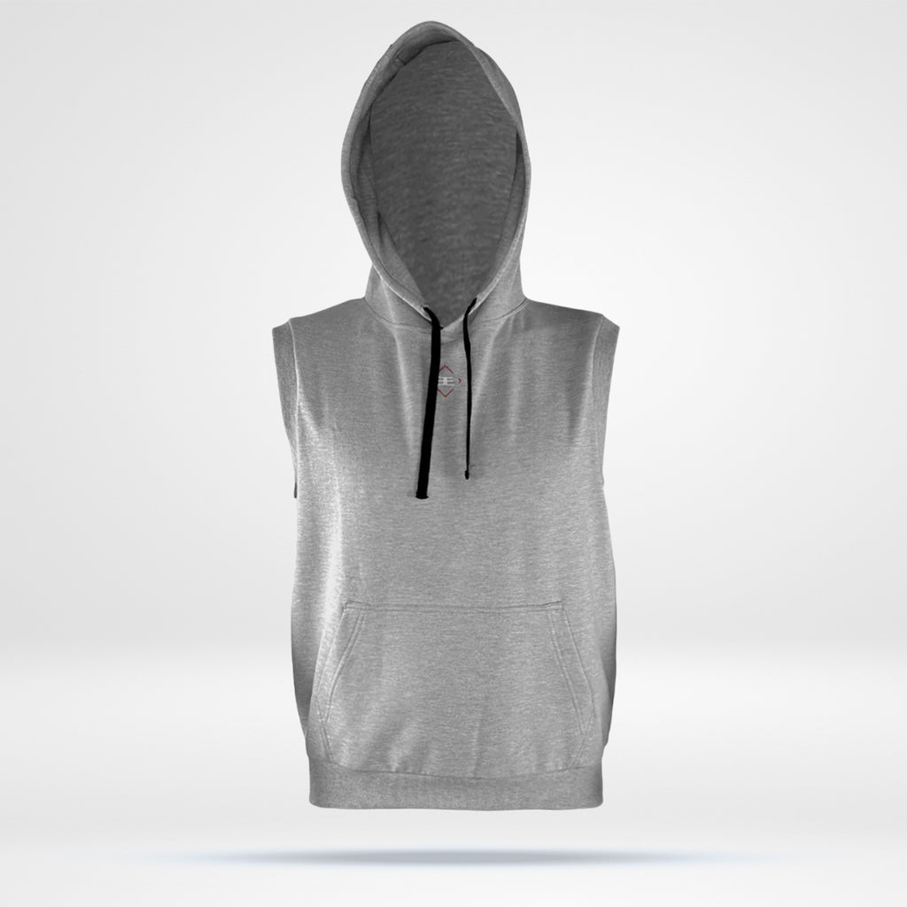 Men’s Sleeveless Hoodie- Grey