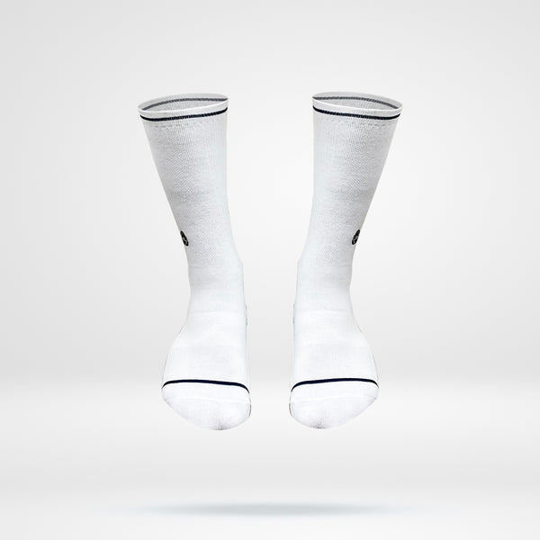 Triple Threat Socks - Cotton Blend - White