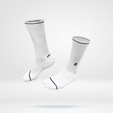 Triple Threat Socks - Cotton Blend - White