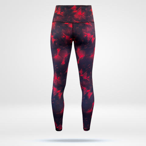 Women's Yoga Pant - Red & Black